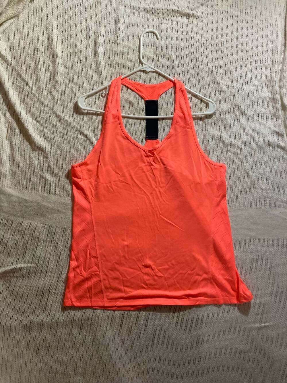 Athleta Org Thrill Racerback Neon Orange Tank Top